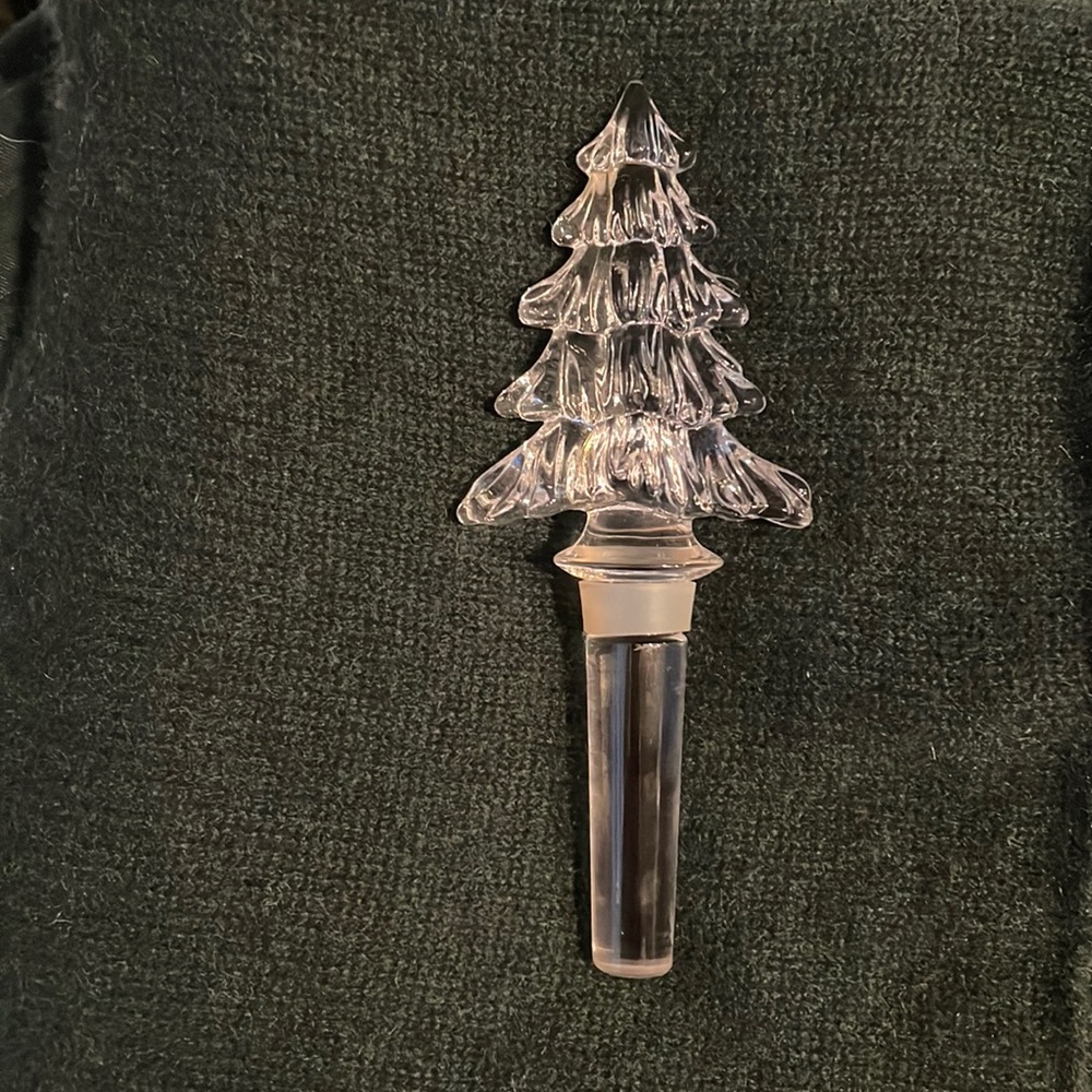 Mikasa Crystal Christmas Tree Wine Stopper